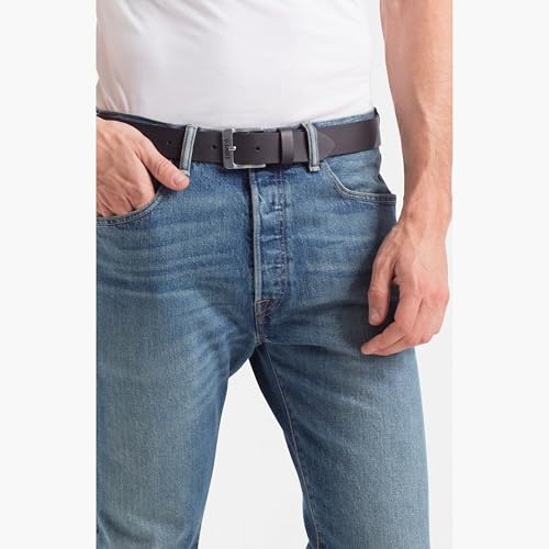 Detalle de Ceinture Levi's Homme Réversible Core Stonewashed Black/ Brown - Dessin durable, style double-face