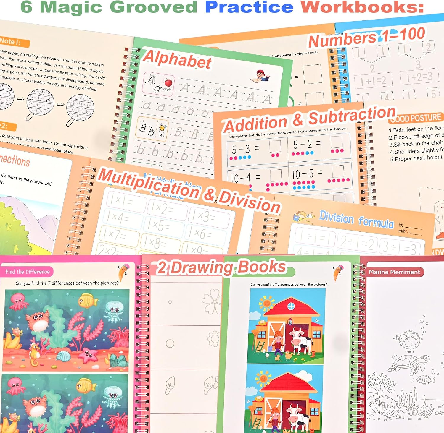 Thumbnail 4 de Magic Grooved Reusable Handwriting Books 26 x 18.5cm