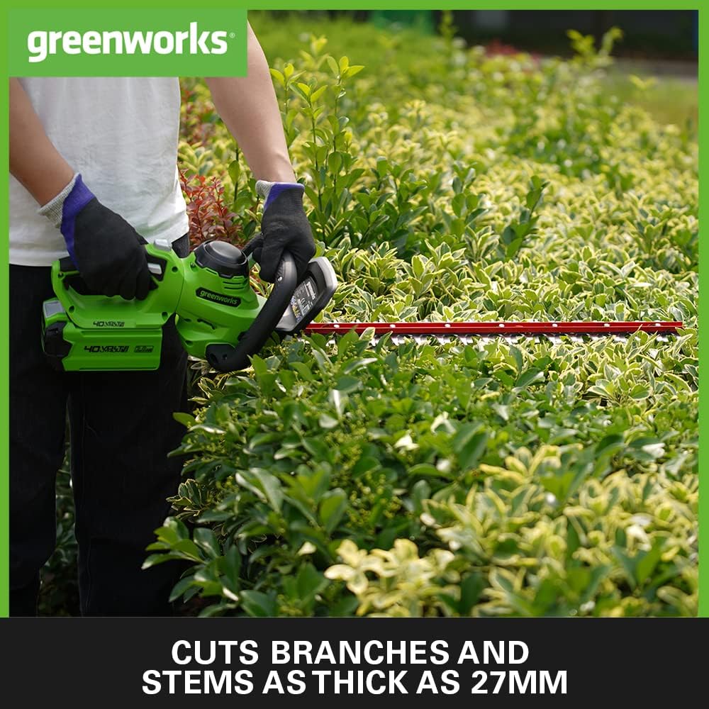 Detalle de Greenworks G40HT61 61cm hedge trimmer — 3000 spm