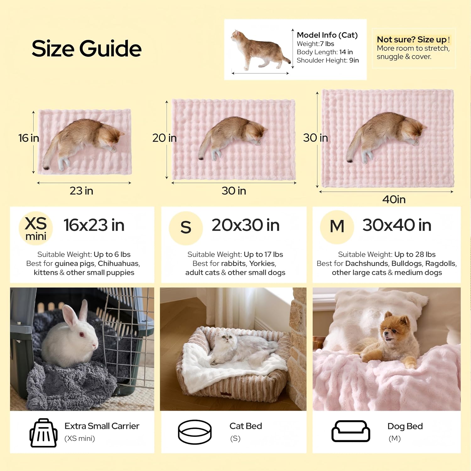 Detalle 2 de Bedsure Small Dog Blanket 23x16