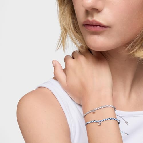 Thumbnail 4 de TOUS pulsera de mujer Motivos con oso de plata de primera ley 925 y nylon azul, 17 cm