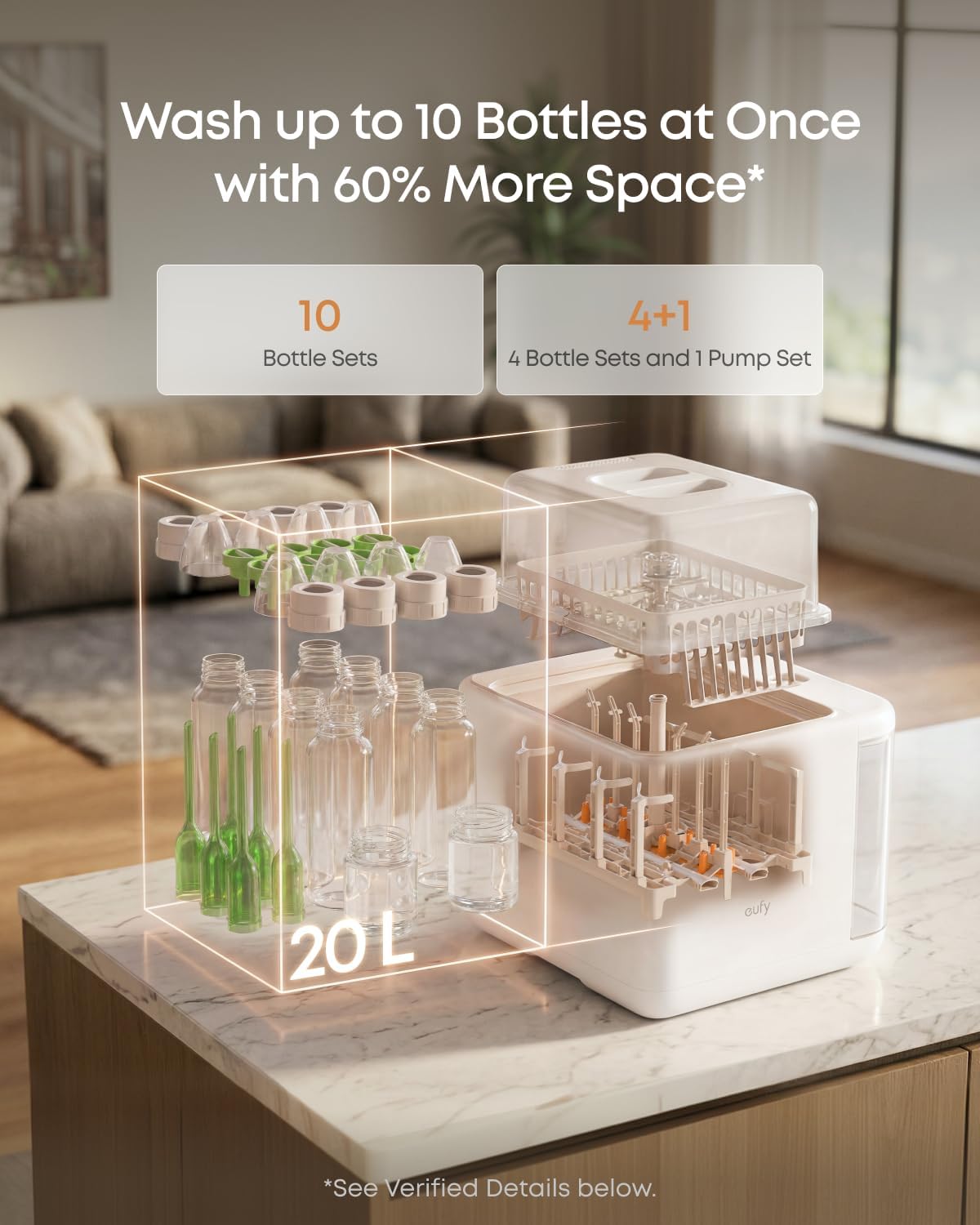 Thumbnail 3 de eufy Bottle Washer S1 Pro: All-in-One 3D HydroBlast Steriliser for Baby Bottles