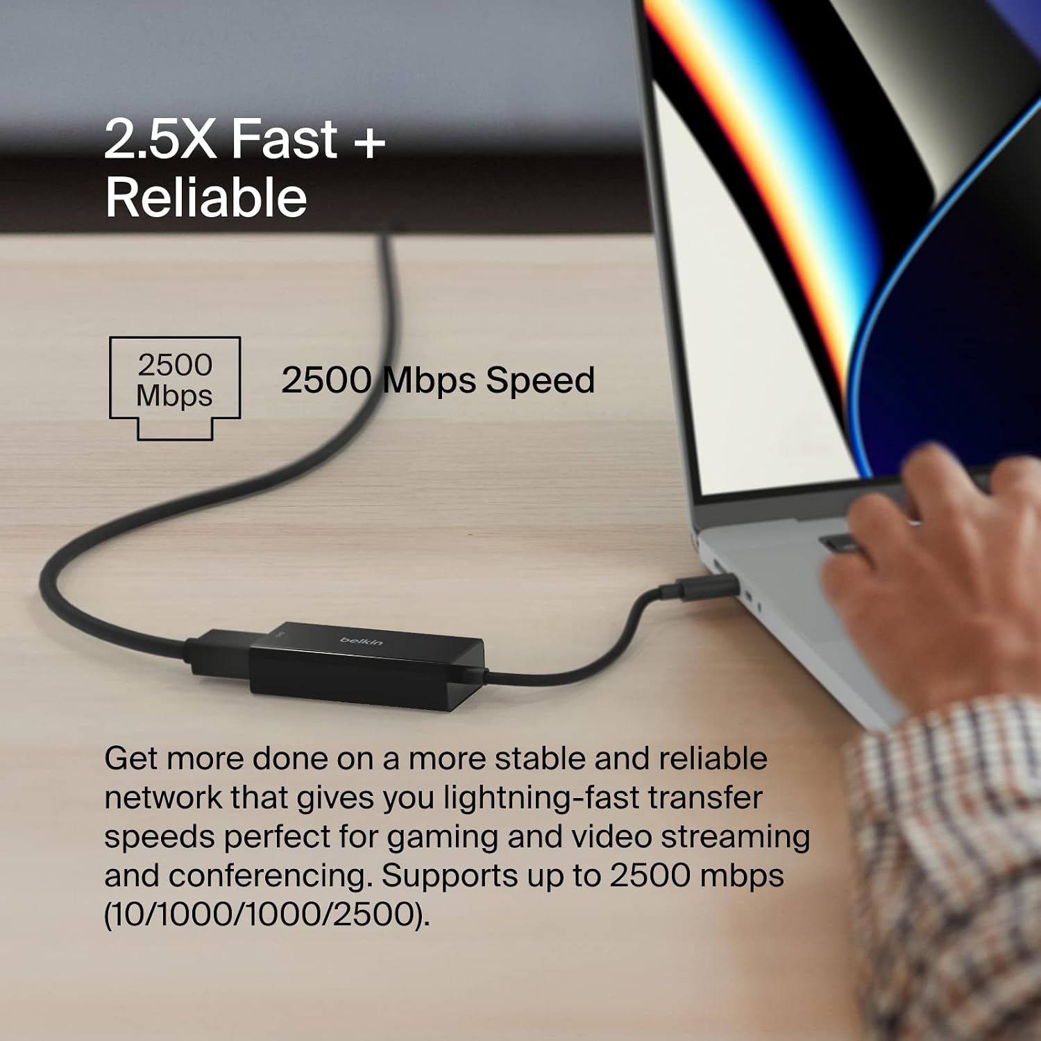 Detalle 2 de Belkin USB Type-C to 2.5 Gb Ethernet Adapter