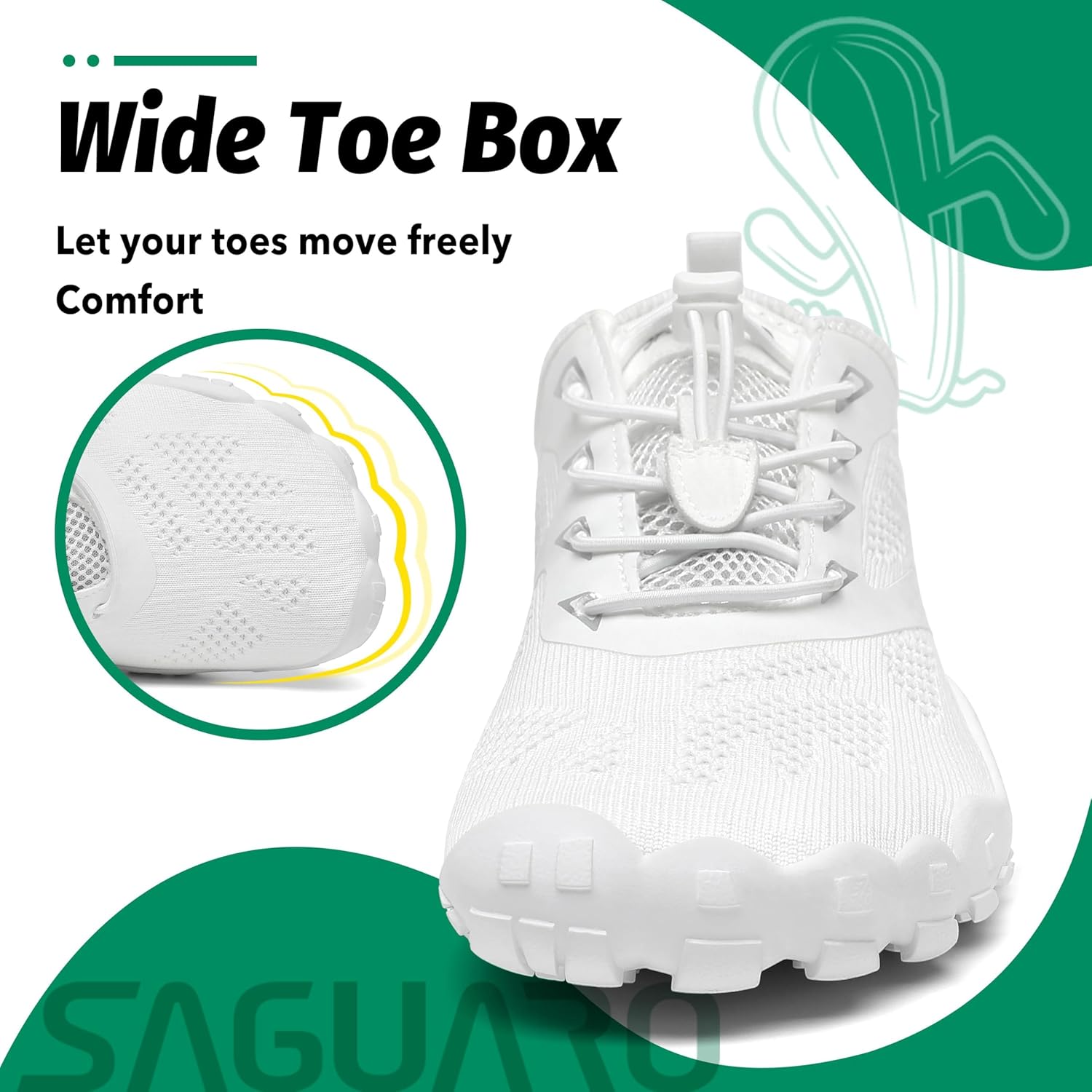 Thumbnail 3 de SAGUARO Scarpe Barefoot con Dita per Trekking e Trail Running (36-48) - Flessibilità leggera