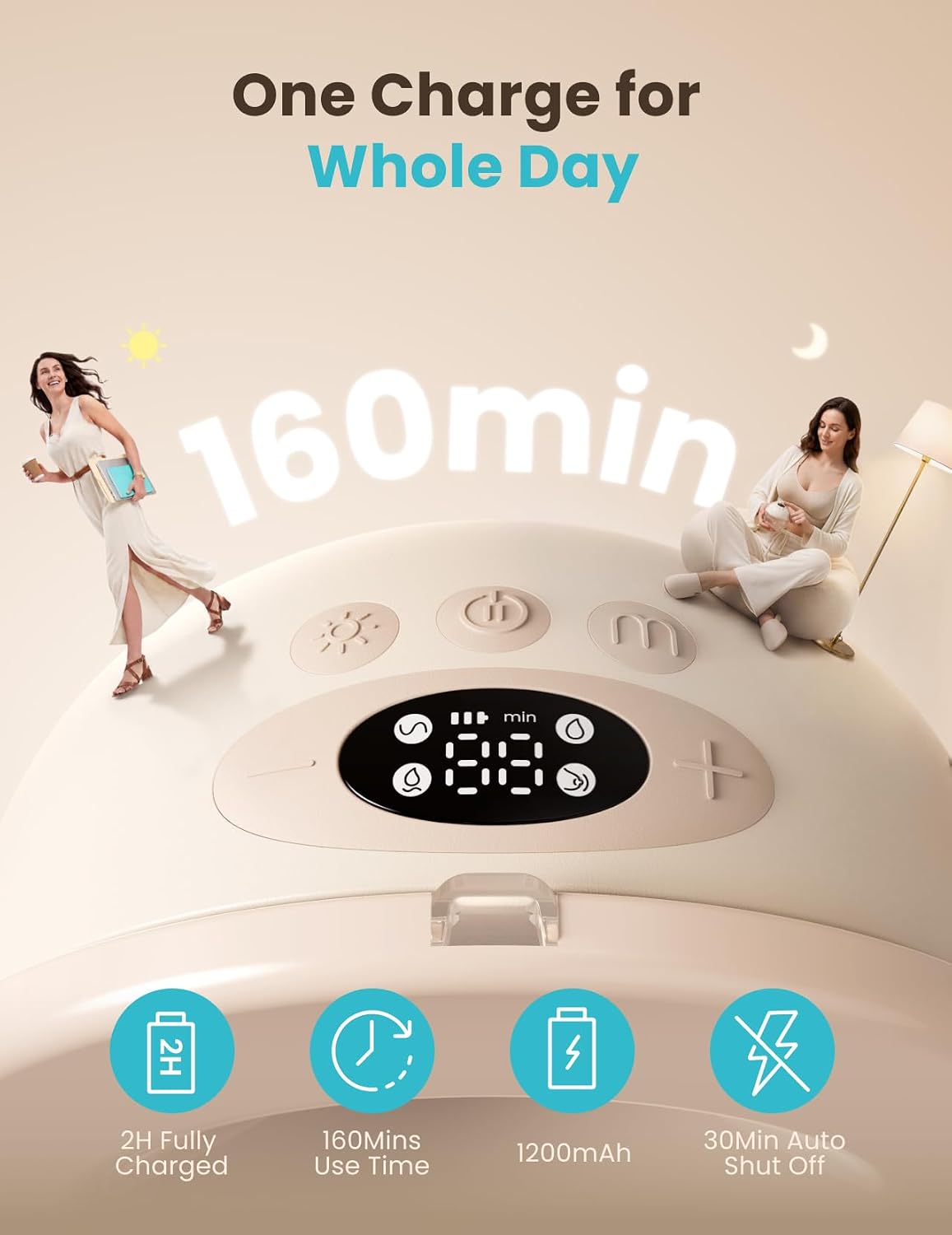 Thumbnail 6 de Paruu P16 Pro P16-B Wearable Breast Pump, 2-Pack with Night Light and 4 Modes