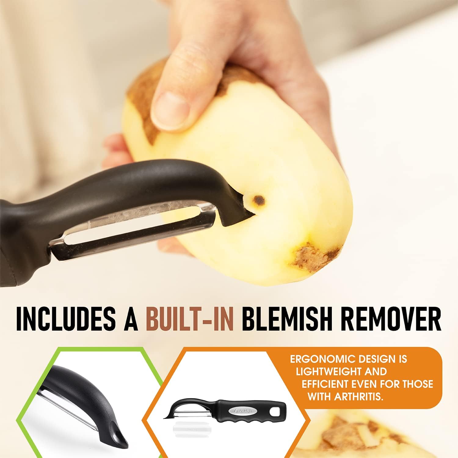 Thumbnail 4 de Spring Chef Premium Swivel Peeler, 2-piece ⚙