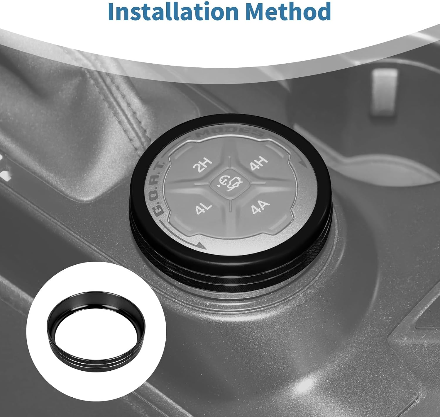 Thumbnail 6 de PDKLIN 4WD knob trim ring aluminum