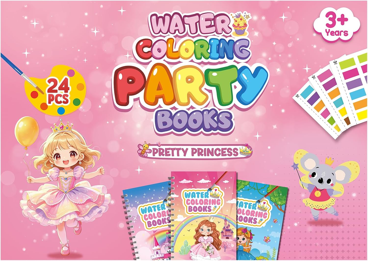 Detalle de Water Colouring Books: Mini Water Painting Books for Kids (24 Ocean) – Party Bags Fillers for Ages 4–9