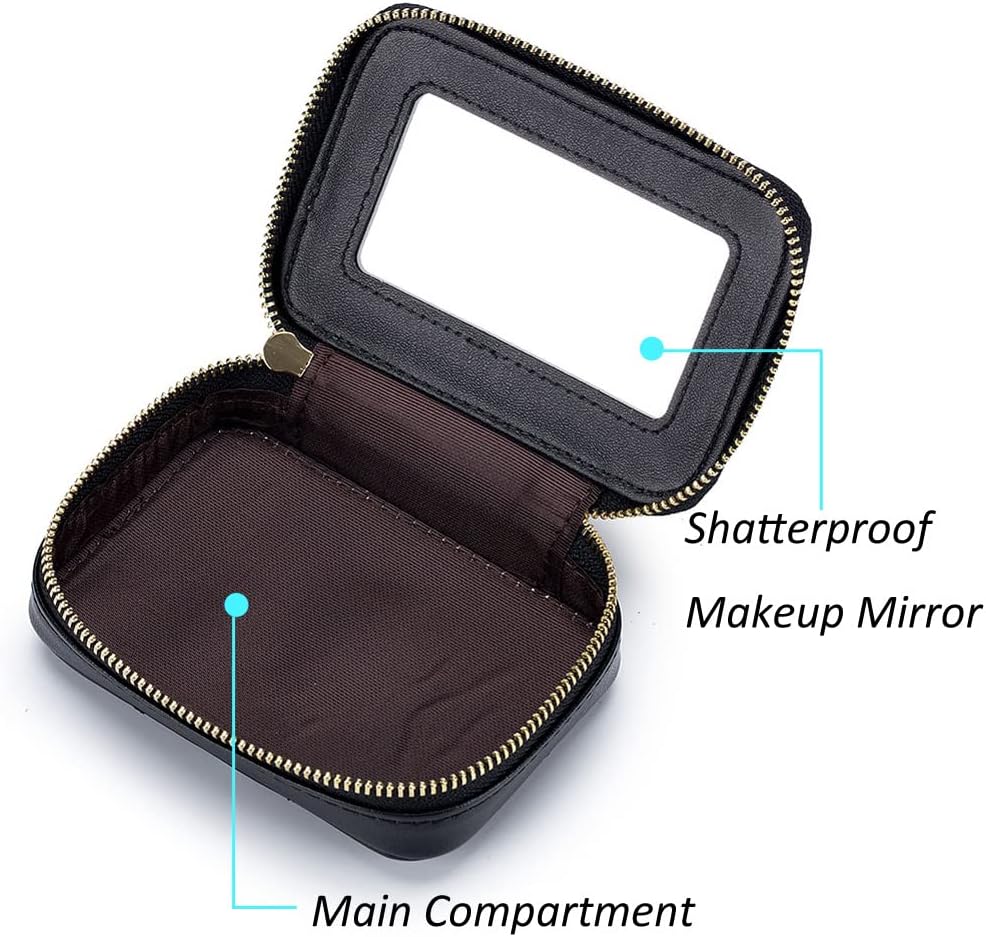 Thumbnail 4 de Aileder Lipstick Case Holder Box with Mirror — Genuine Leather, Compact Travel Make-up Organiser