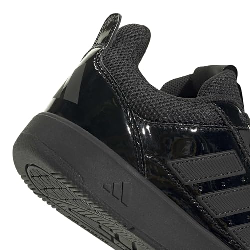 Detalle de adidas Tensaur Sport 3.0, zapatillas infantiles unisex negras con cordones