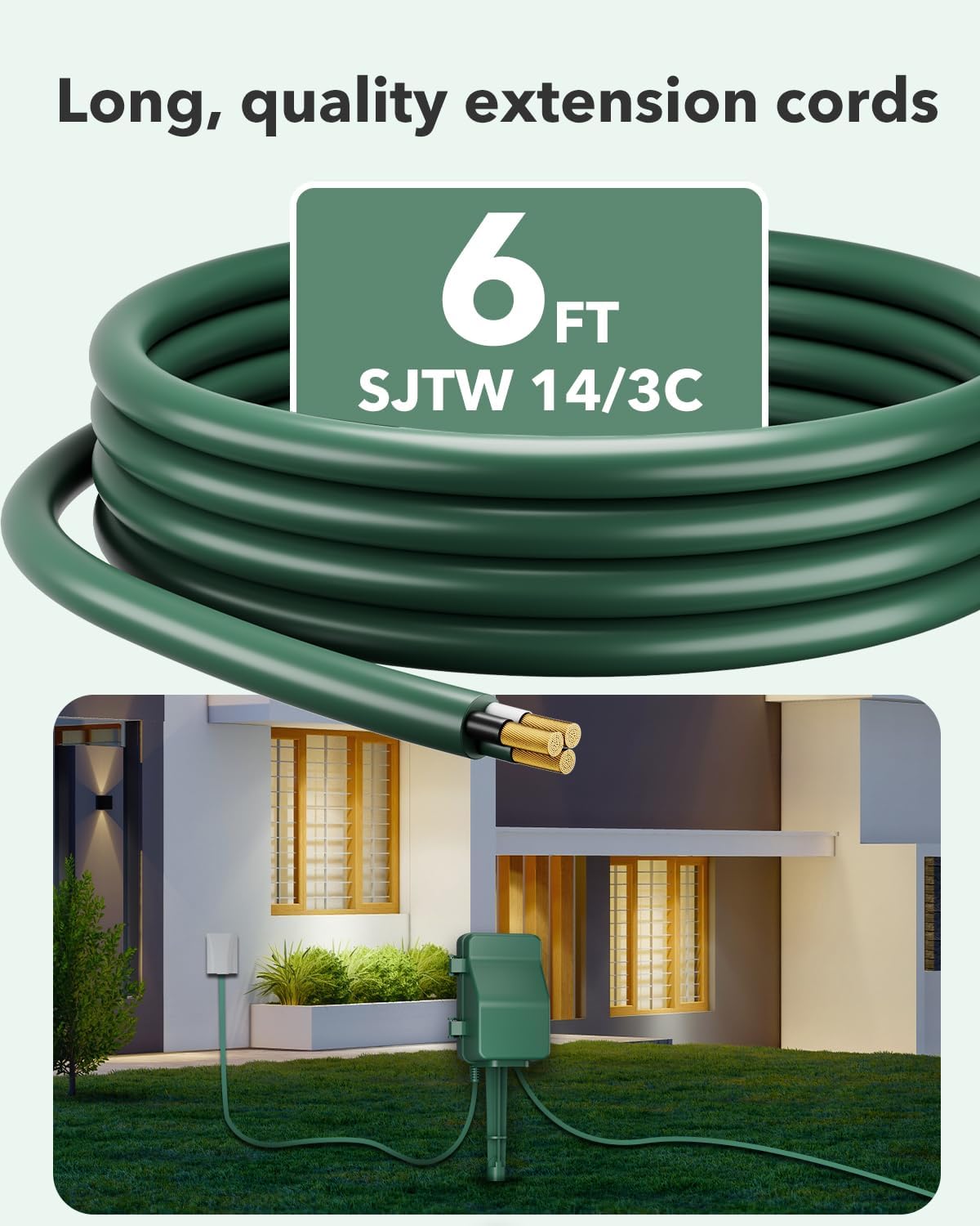 Detalle 2 de BN-LINK BNC-U3S Outdoor Power Stake Timer, 6 Outlets, 8 Programs