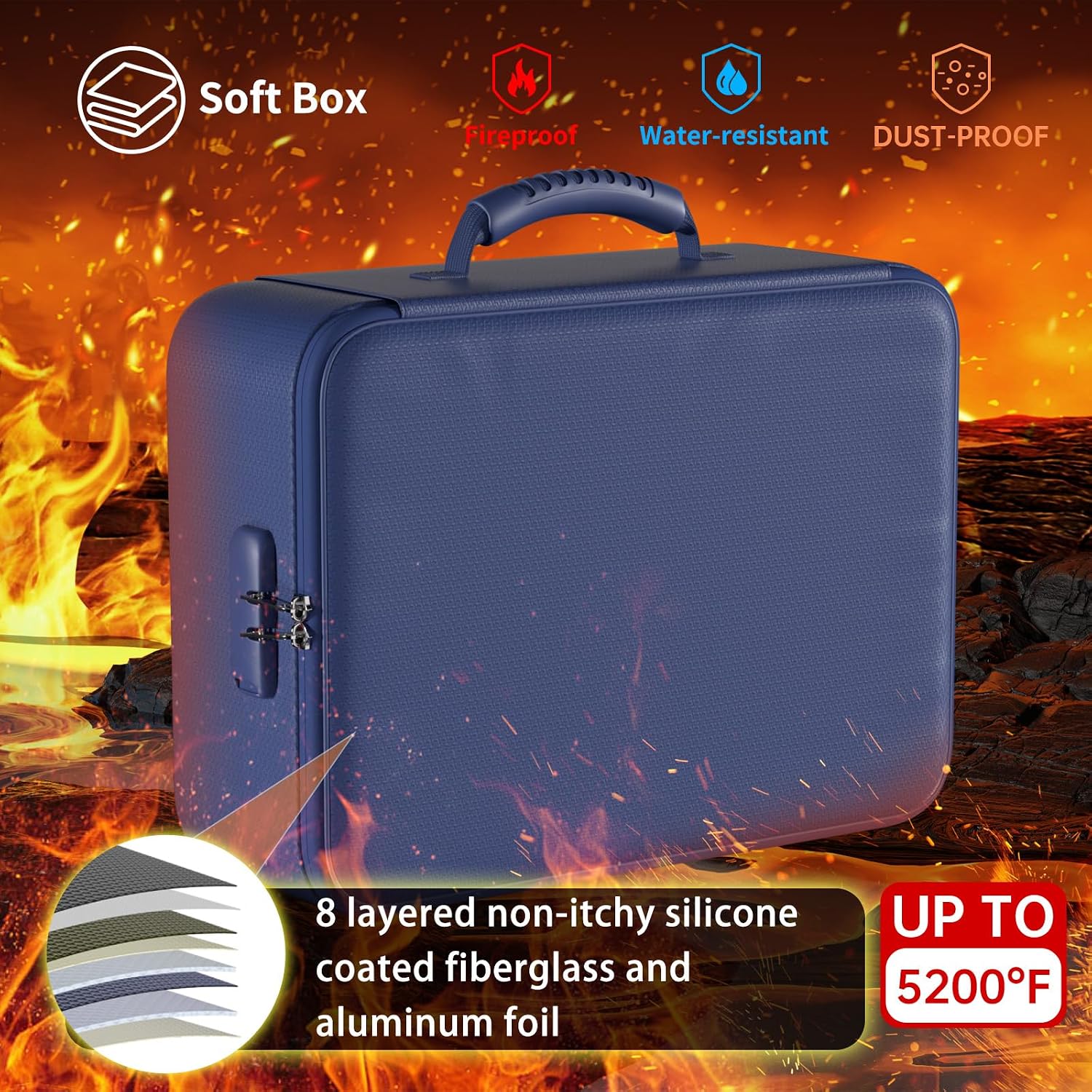 Detalle de DocSafe Fireproof Document Organizer 8-Layer