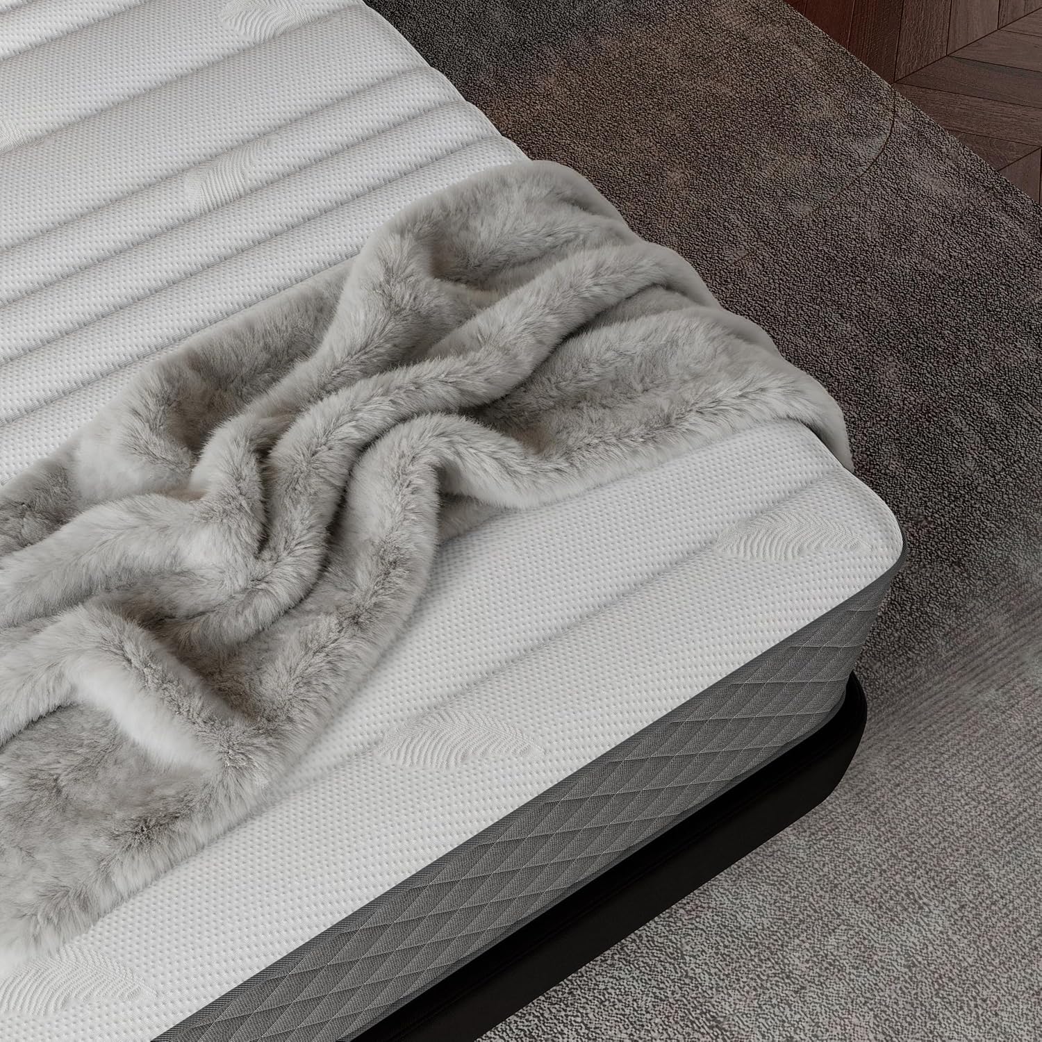 Thumbnail 6 de PETONOBARA LB12QU-CAJY Queen Hybrid Mattress, 12-Inch Firm Memory Foam