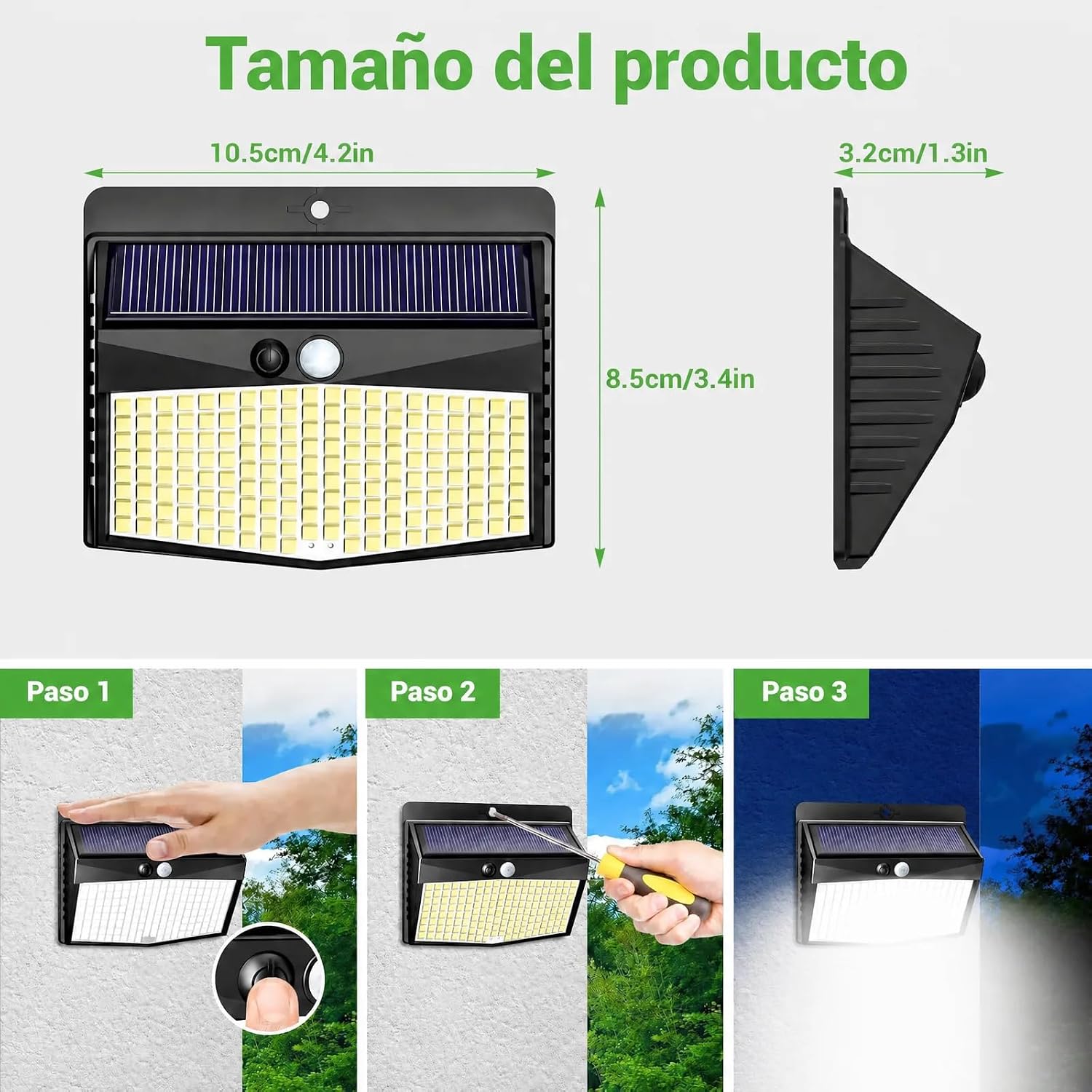 Thumbnail 4 de nipify Luz Solar Exterior 2 Focos Sensor