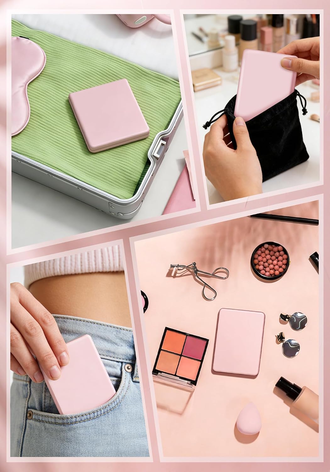 Thumbnail 4 de SisKokoro Rechargeable Compact Makeup Mirror, 30X Magnification & 3 Light Modes
