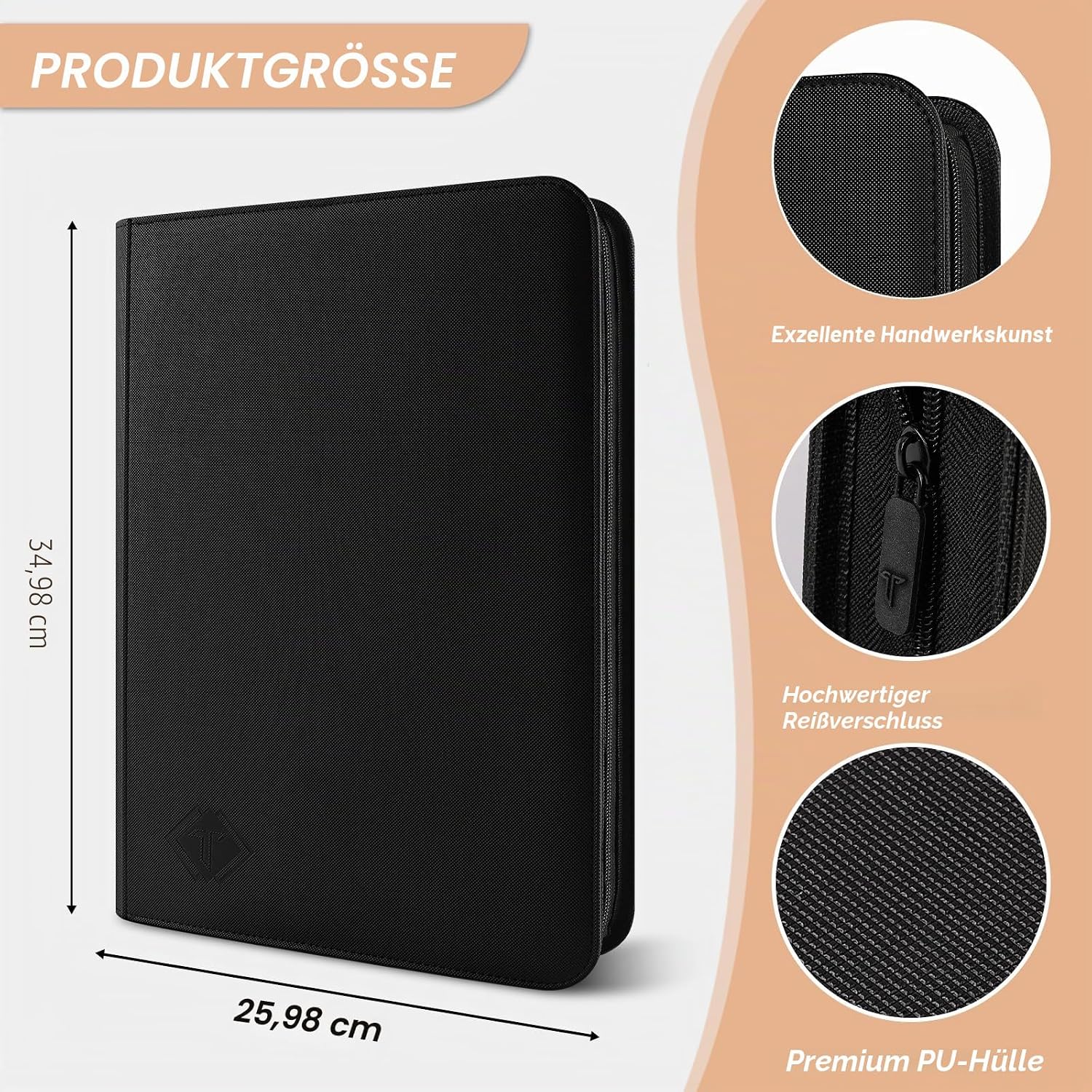 Thumbnail 1 de Kartenbinder 9 Pocket MTG 432 Seiten Loading Binder Schwarz
