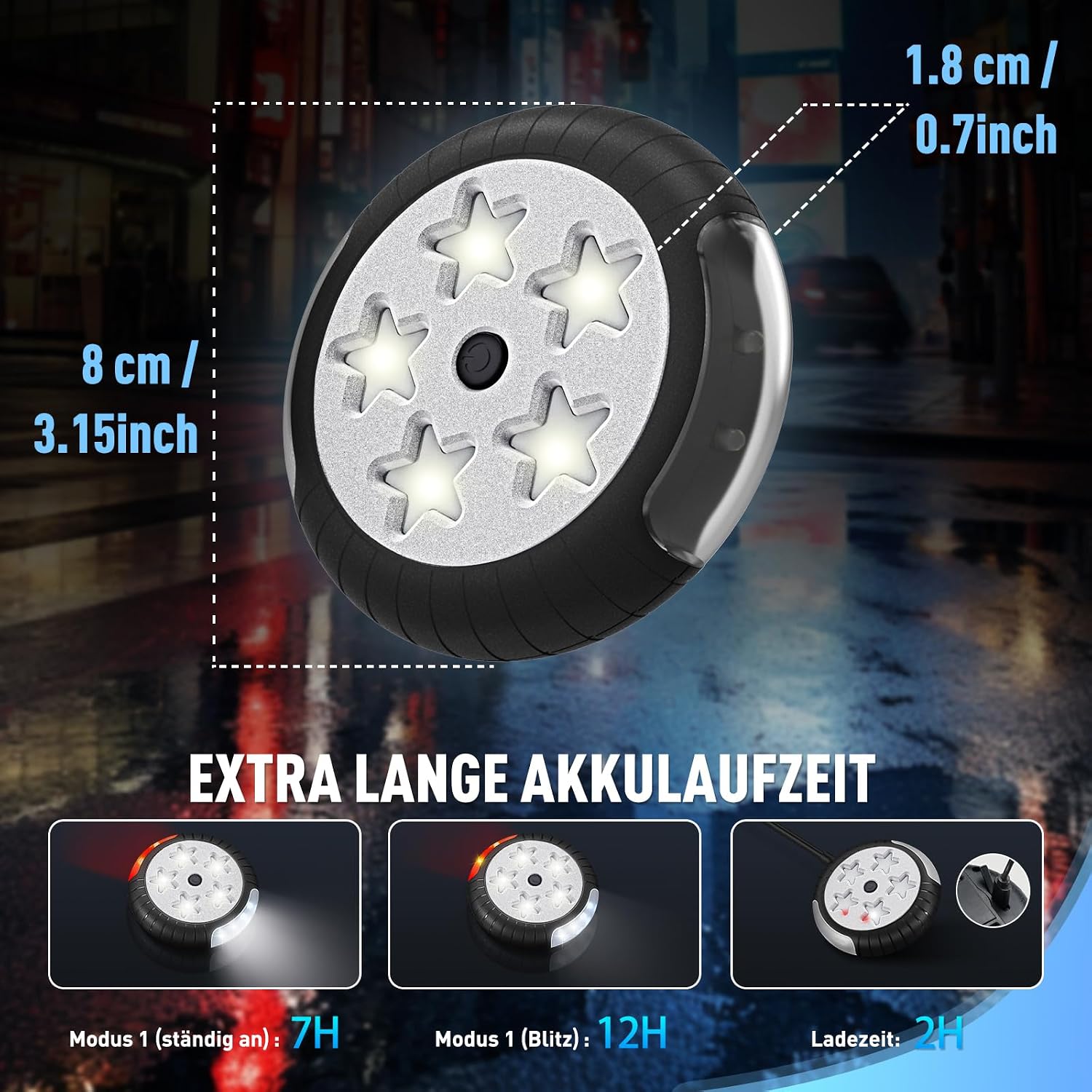 Detalle de Amteker Kinderwagen Licht 12 LEDs