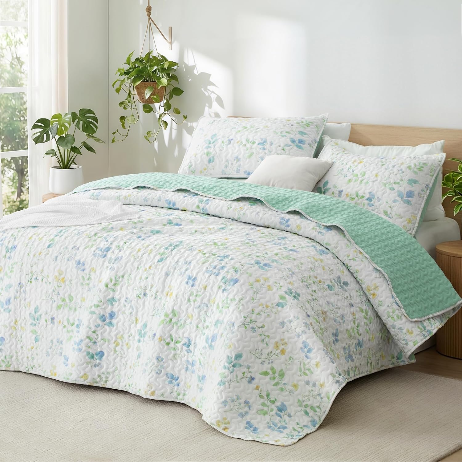 Detalle 2 de Floral Quilt Set, Queen Size