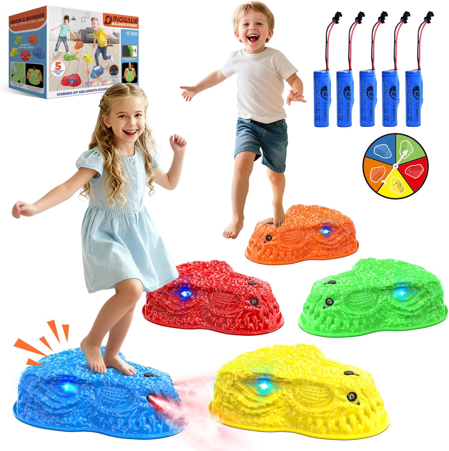 Detalle de Dinosaur Toys for Kids 3-5 Mist Spraying Dino with 5 Batteries