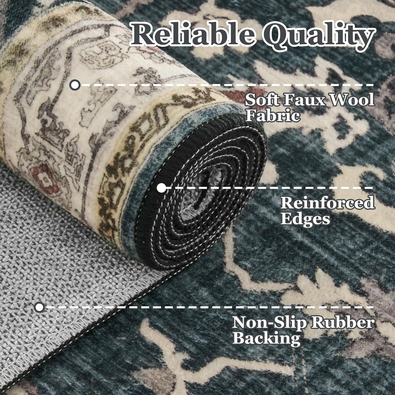 Thumbnail 5 de Jainmy Vintage Distressed 2x3 Kitchen Rug