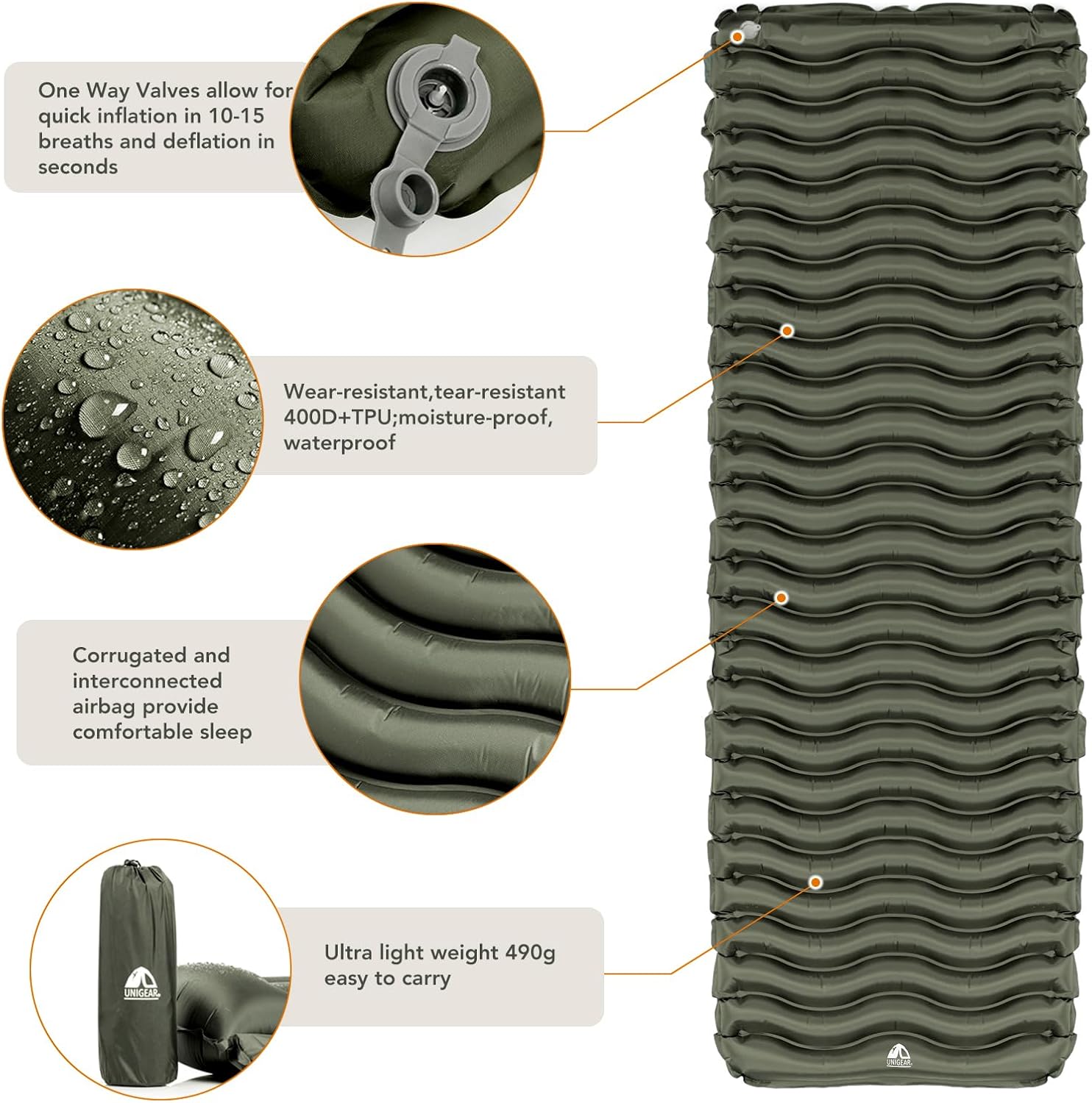 Thumbnail 3 de Unigear Ultralight Inflatable Sleeping Pad