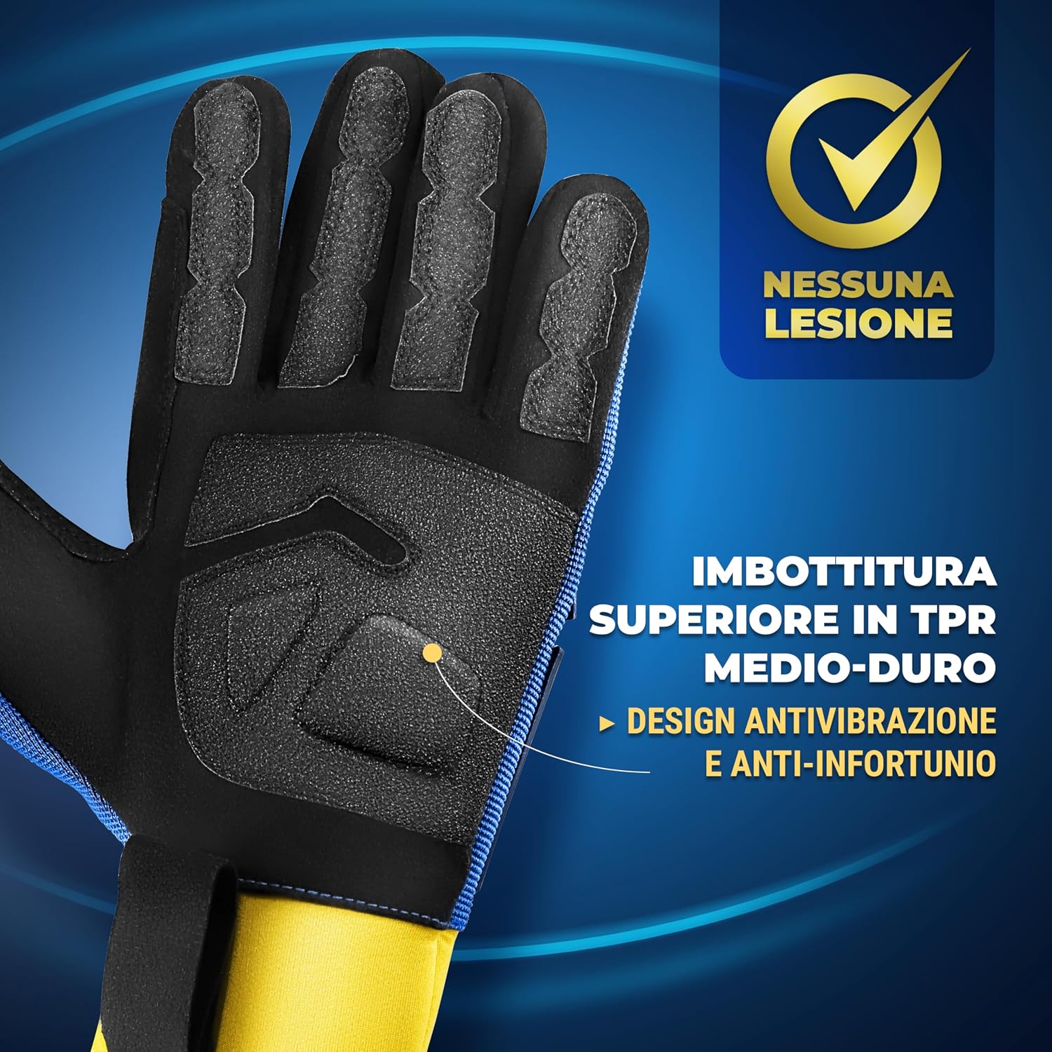Detalle de S&R Guanti da Lavoro Resistenti in Pelle e Neoprene, Taglia XL 10