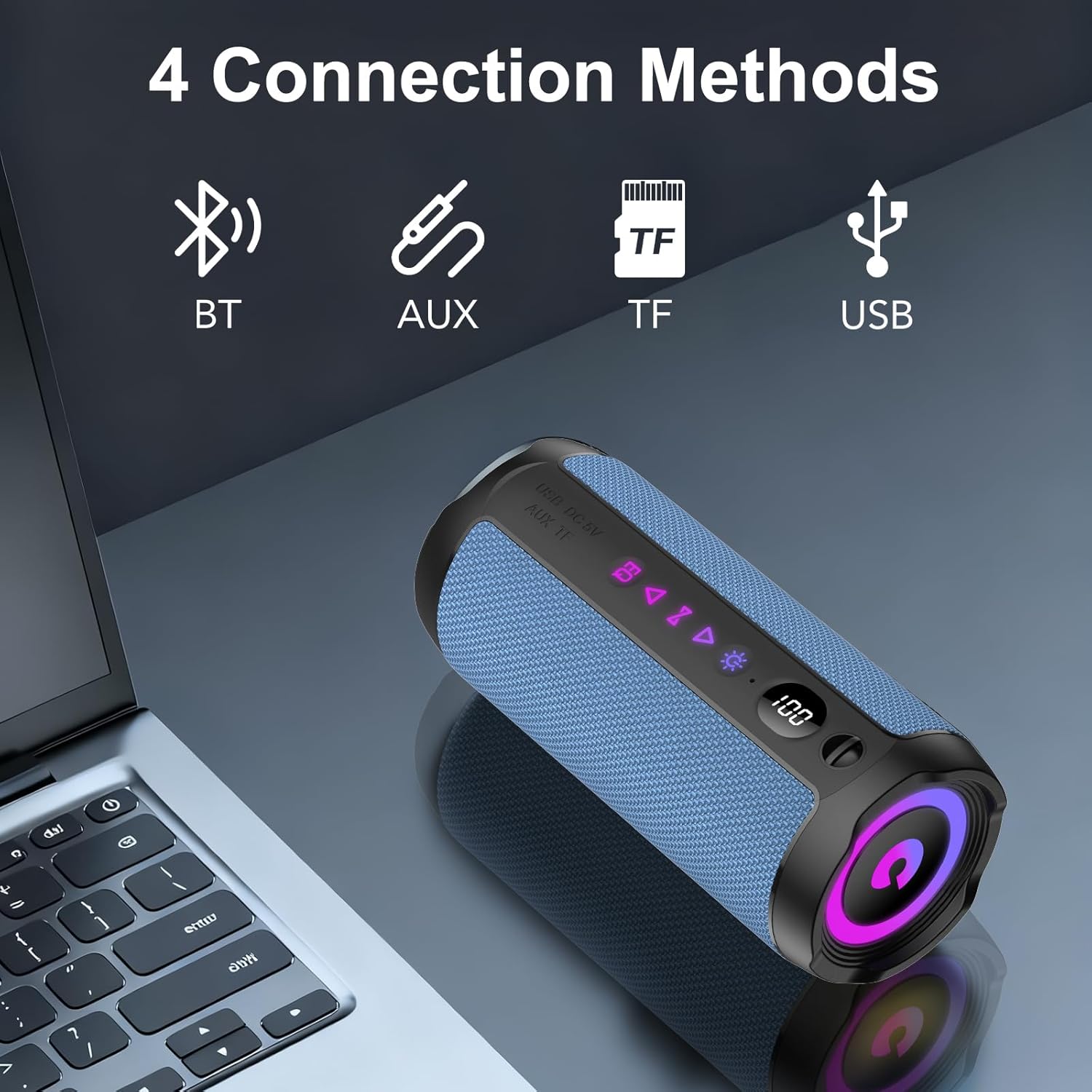 Thumbnail 5 de Bluetooth-Lautsprecher mit Licht: 25W, IPX7, 360° HiFi-Stereo & TWS
