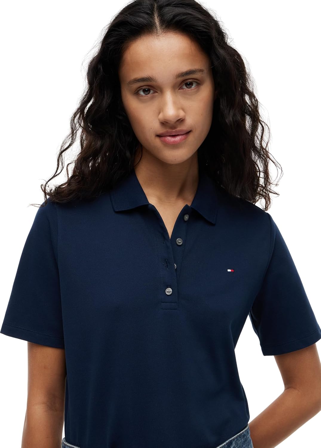 Detalle de Tommy Hilfiger Donna Polo Maniche Corte 1985: Maglietta Polo Piqué Regular Fit