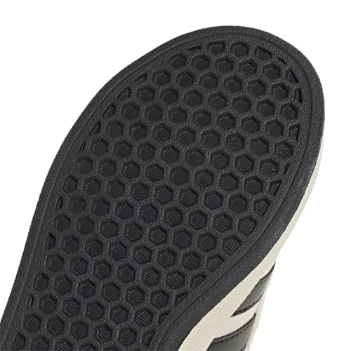 Detalle de adidas Grand Court 00S Kinder Sneaker – Wonder White/Core Black/Cloud White (Größe 40 EU)