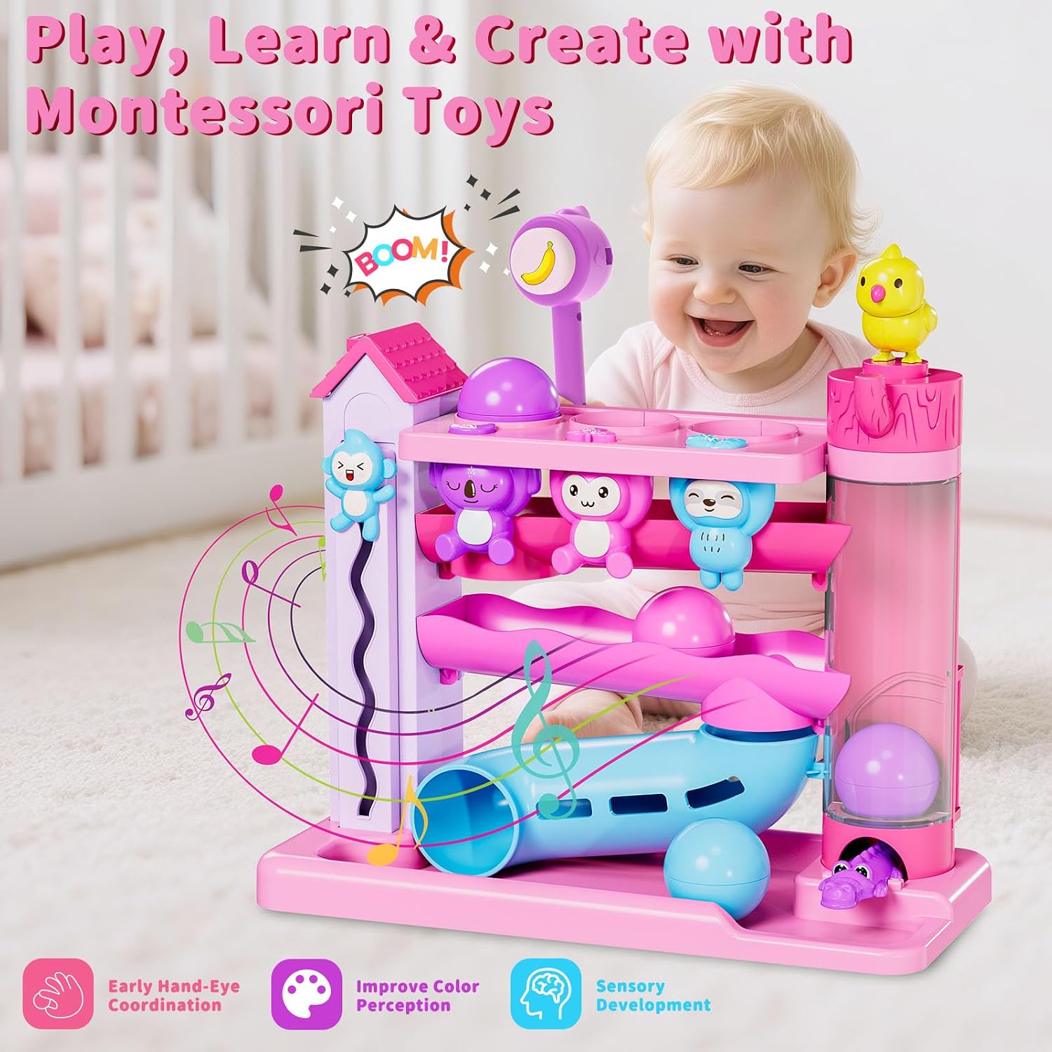 Detalle 2 de Musical Toddler Toys Interactive Hammer 1-3 yrs