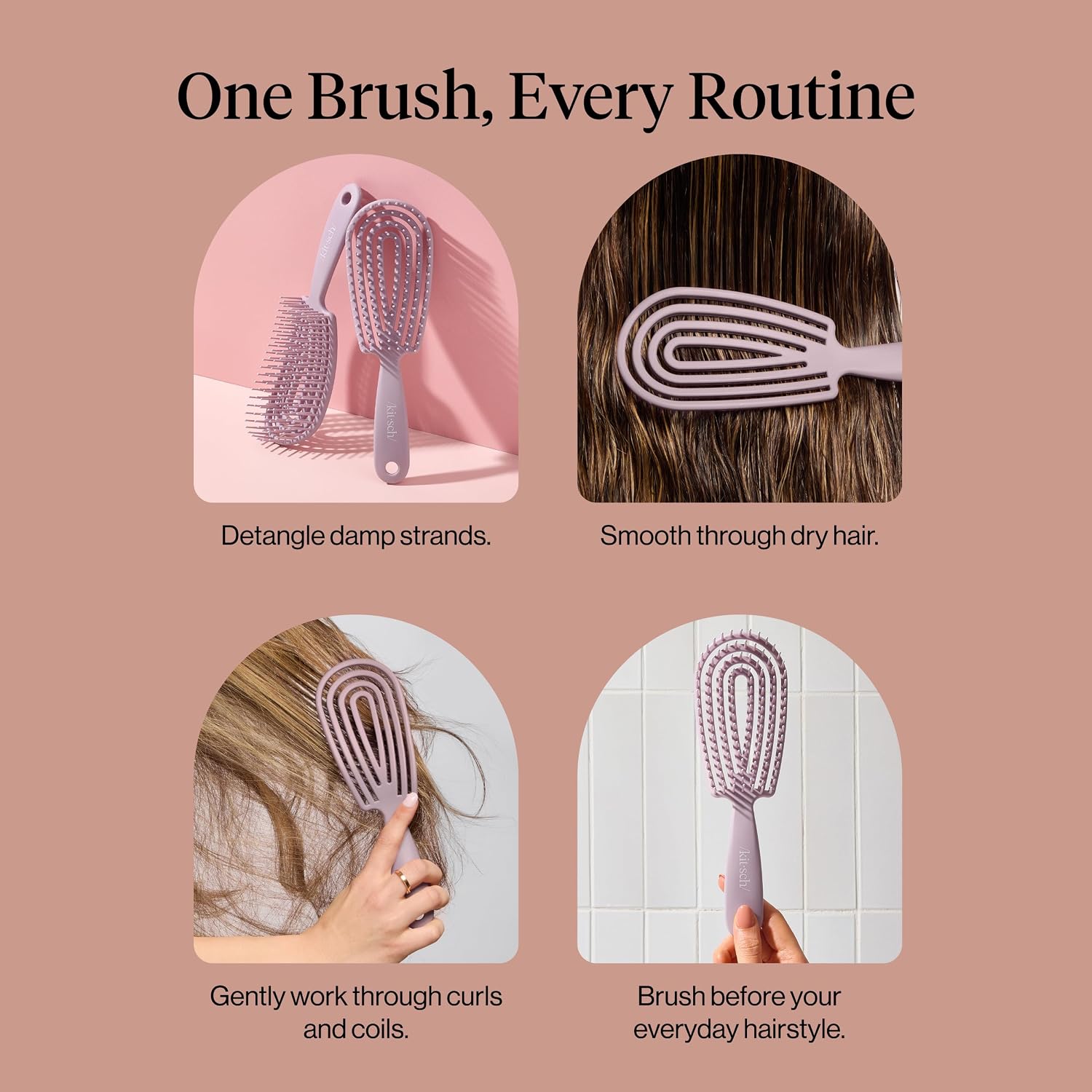Thumbnail 5 de Kitsch Detangler Brush Flexible Frame for Curly Hair