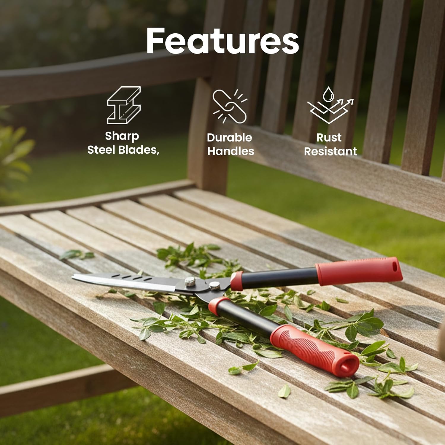 Detalle 2 de 10” Carbon steel hedge shears