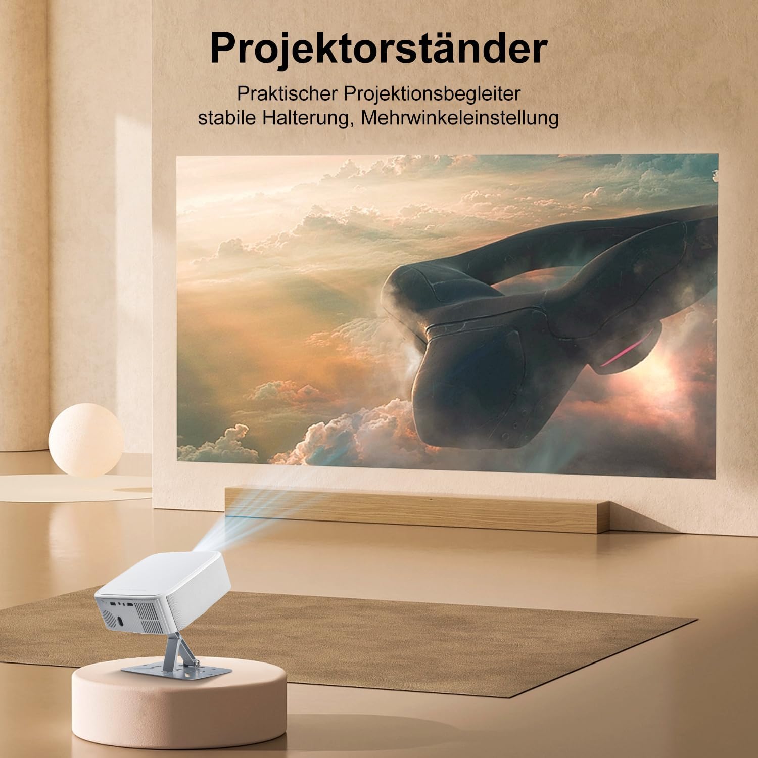 Thumbnail 6 de Salange Beamer-Ständer (Wall/Decke), ultrakompakt, bis 2,3 kg, 180° drehbar – für 1/4-Zoll-Schraubschnittstelle
