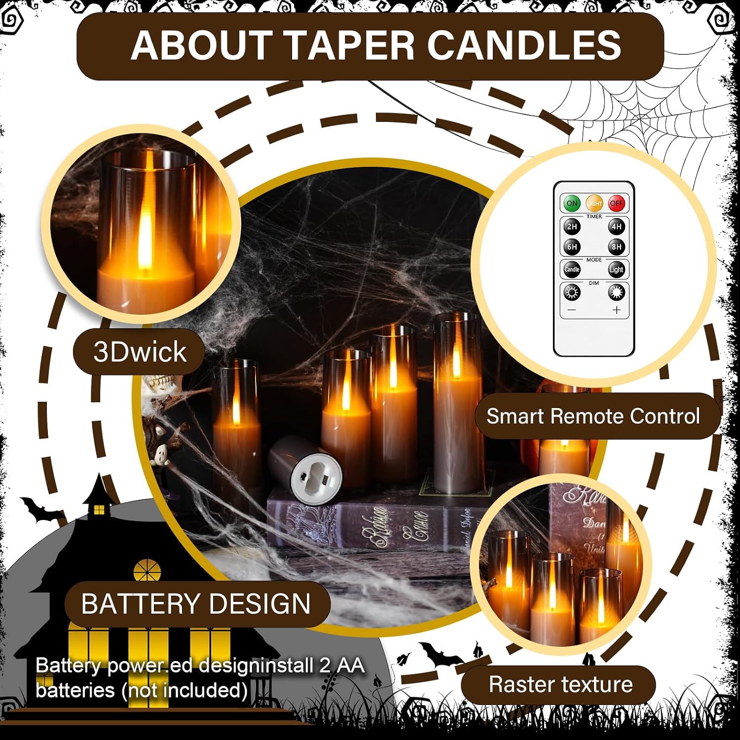 Detalle 2 de Kakoya Flameless LED Candles, 7-Piece Set