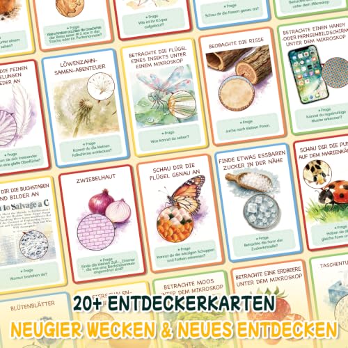 Thumbnail 6 de GeschenPark Digitales Mikroskop für Kinder – 1000x Vergrößerung, 2" HD Display, 20+ Entdeckerkarten