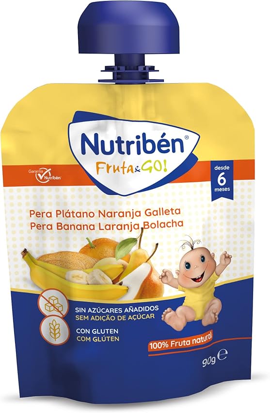 Thumbnail 6 de Nutribén Fruta And Go 🍎🍌 Puré Natural, 10x90g