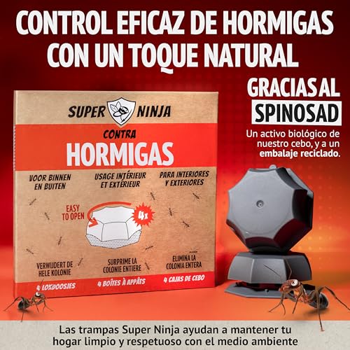 Thumbnail 3 de Trampa para Hormigas Pack 4 Unidades de Super Ninja: cebo con Spinosad para interior y exterior