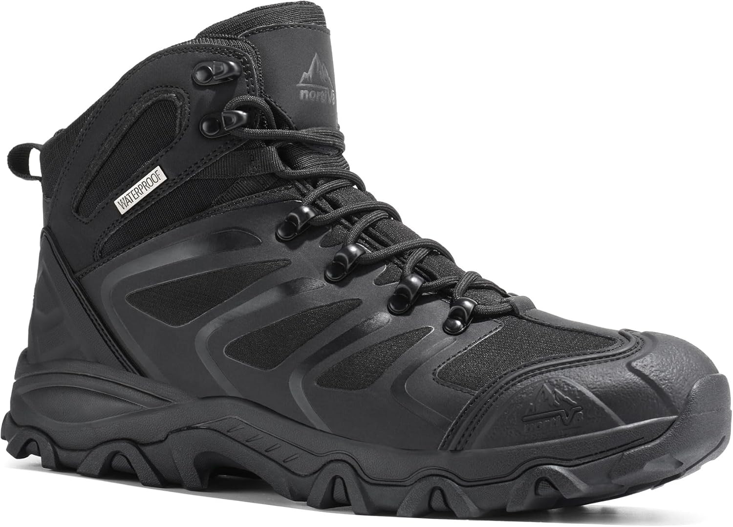 Detalle de NORTIV 8 Herren Outdoorschuhe – wasserdichte Trekking-Wanderstiefel mit Zehenschutz