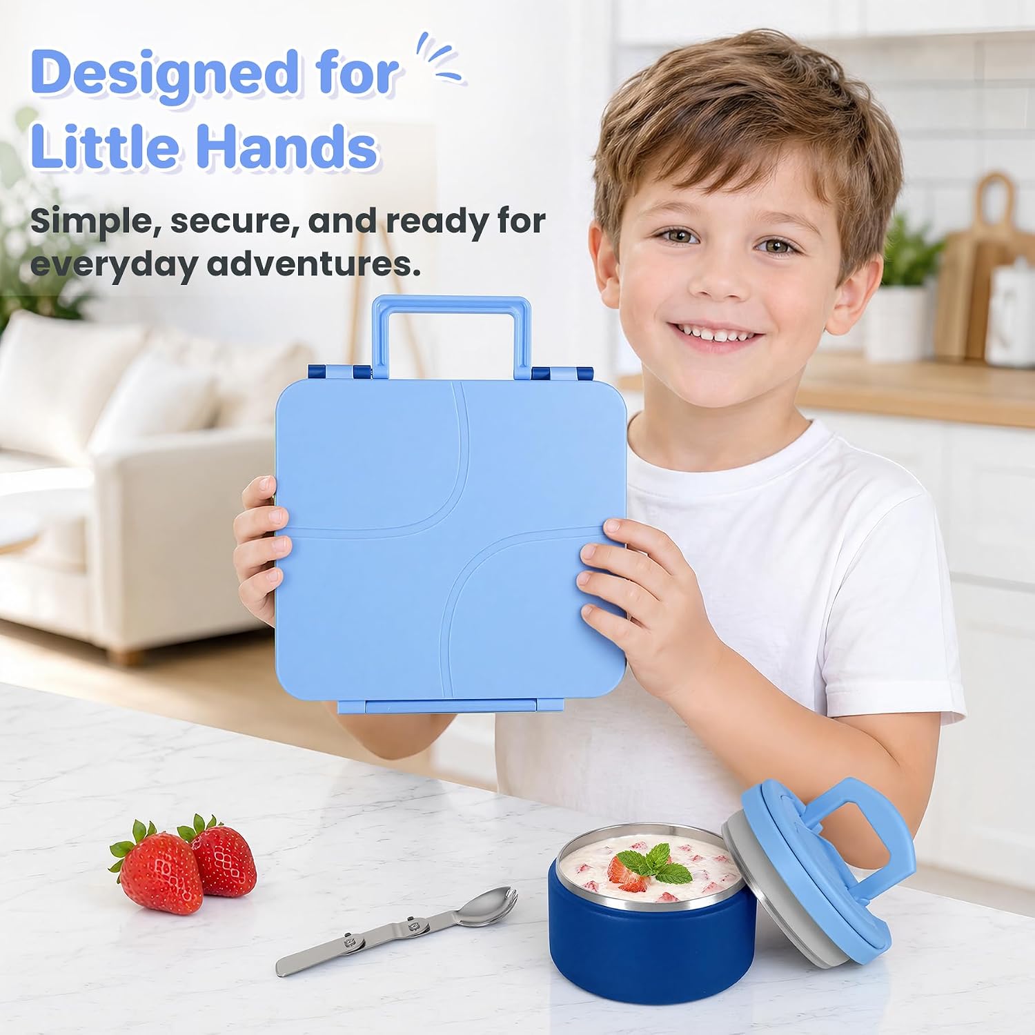 Detalle 1 de Bento Lunch Box Set with 8 oz Soup Thermos