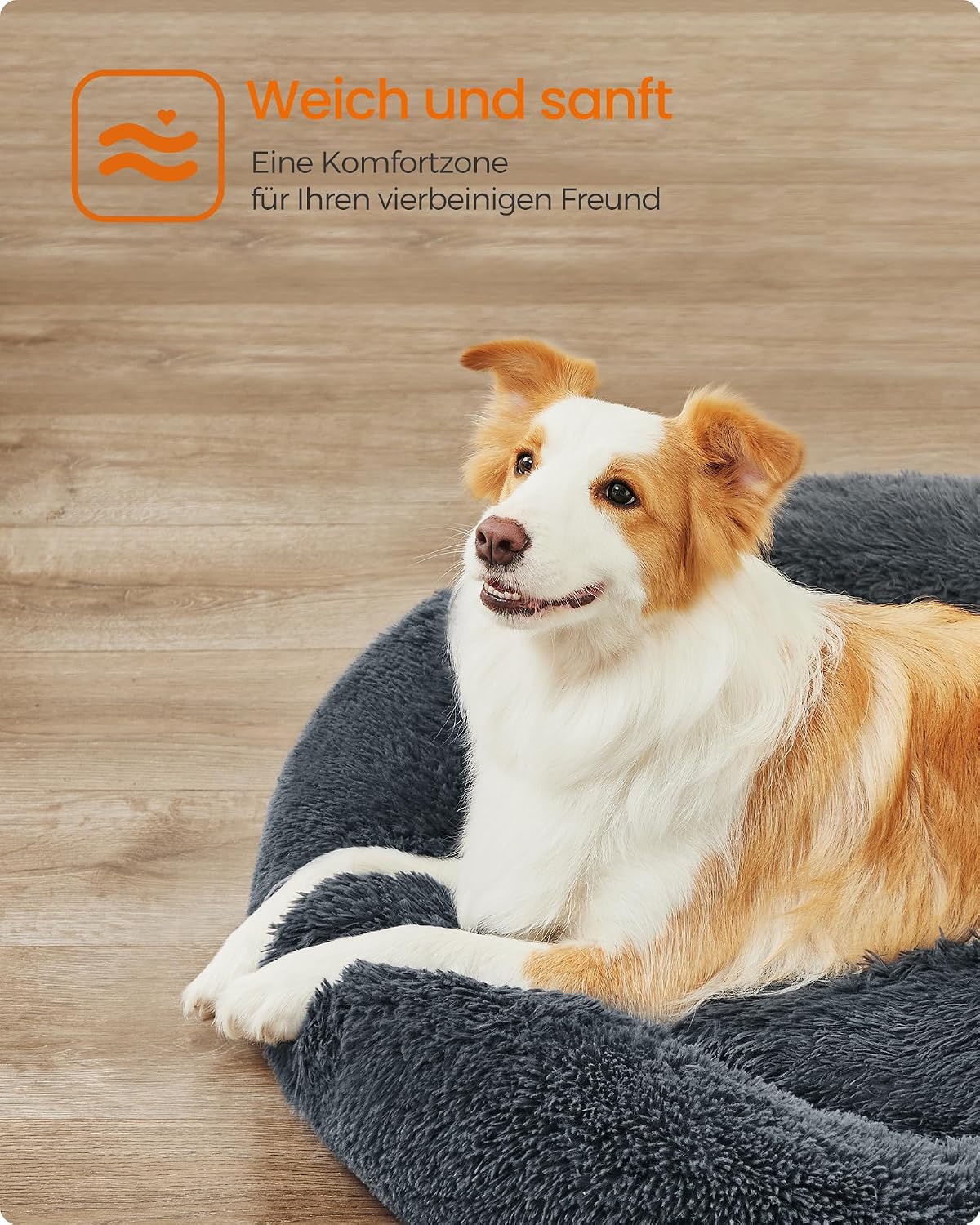Detalle de Feandrea Hundebett Donut 90 cm dunkelgrau