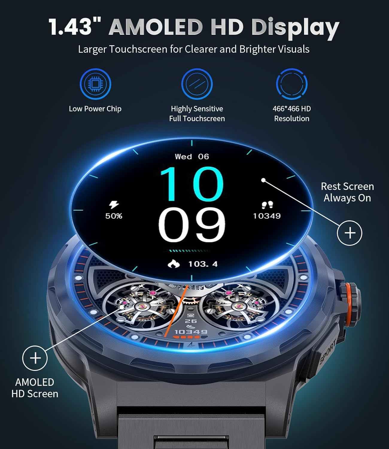 Thumbnail 1 de LIGE Answer/Make Calls AMOLED smartwatch