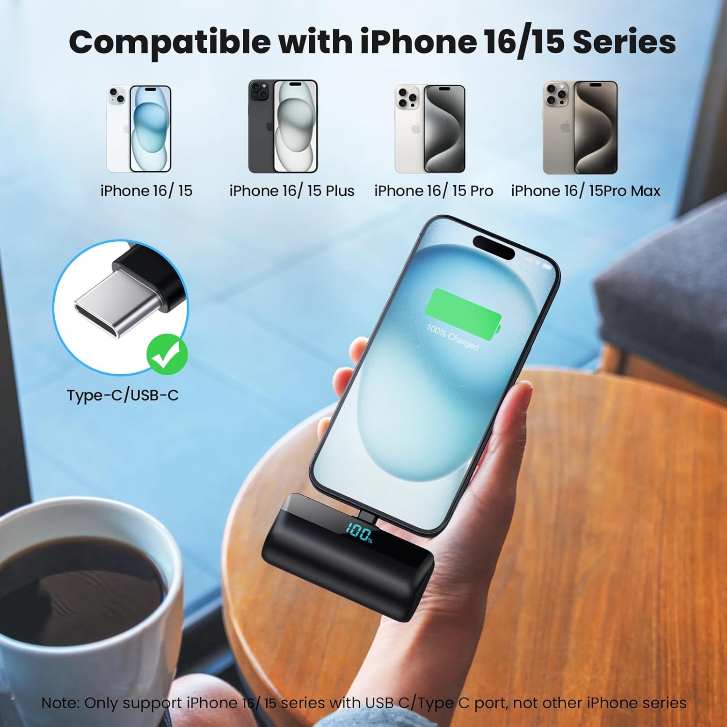 Thumbnail 1 de Feob Mini Power Bank 5200mAh: carica USB-C compatibile con iPhone 17/16 e altri dispositivi in un formato ultra-compatto