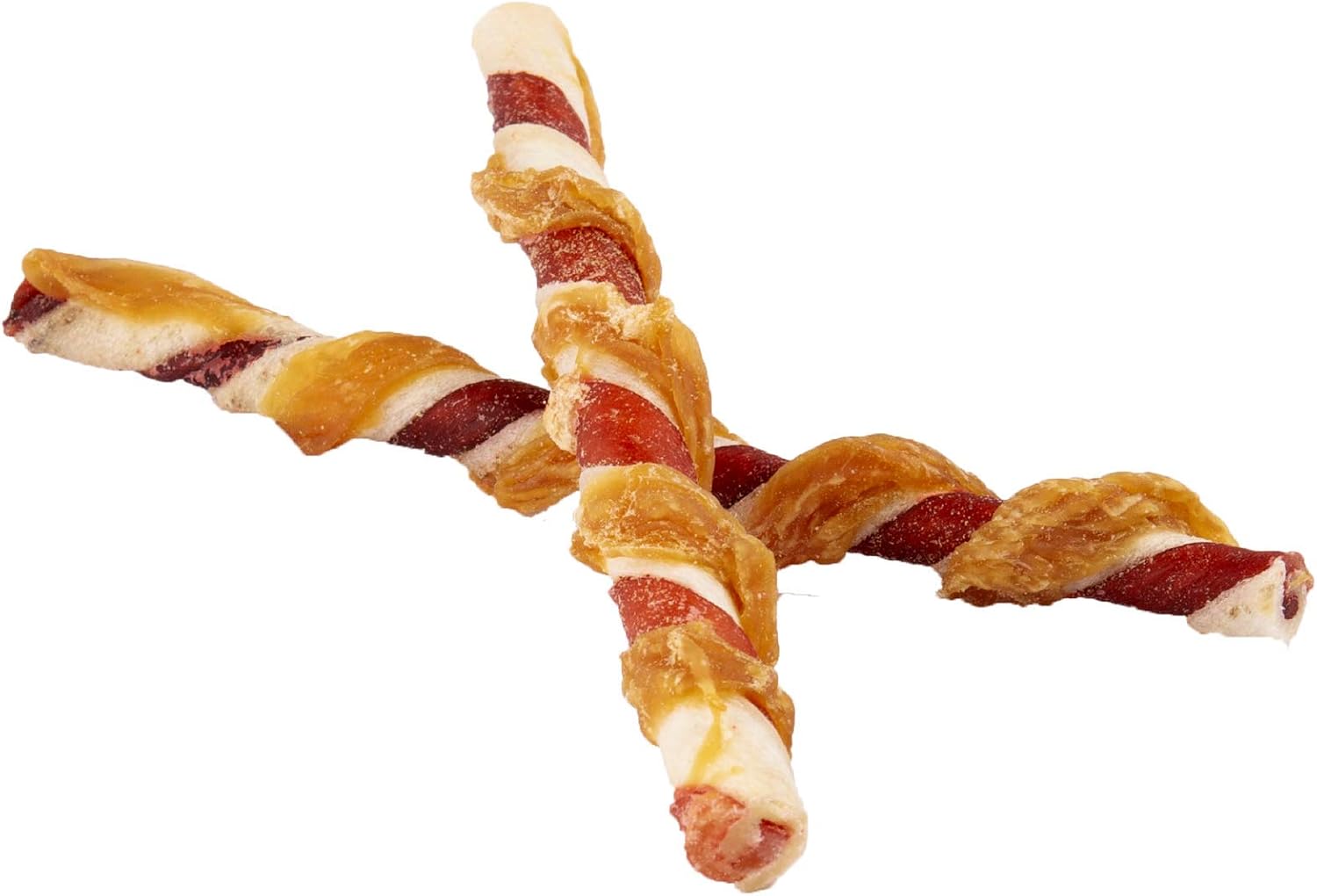 Detalle 2 de Good 'N' Fun Triple Flavor Twist Sticks Dog Chews, 245 g, Chicken-Wrapped Rawhide