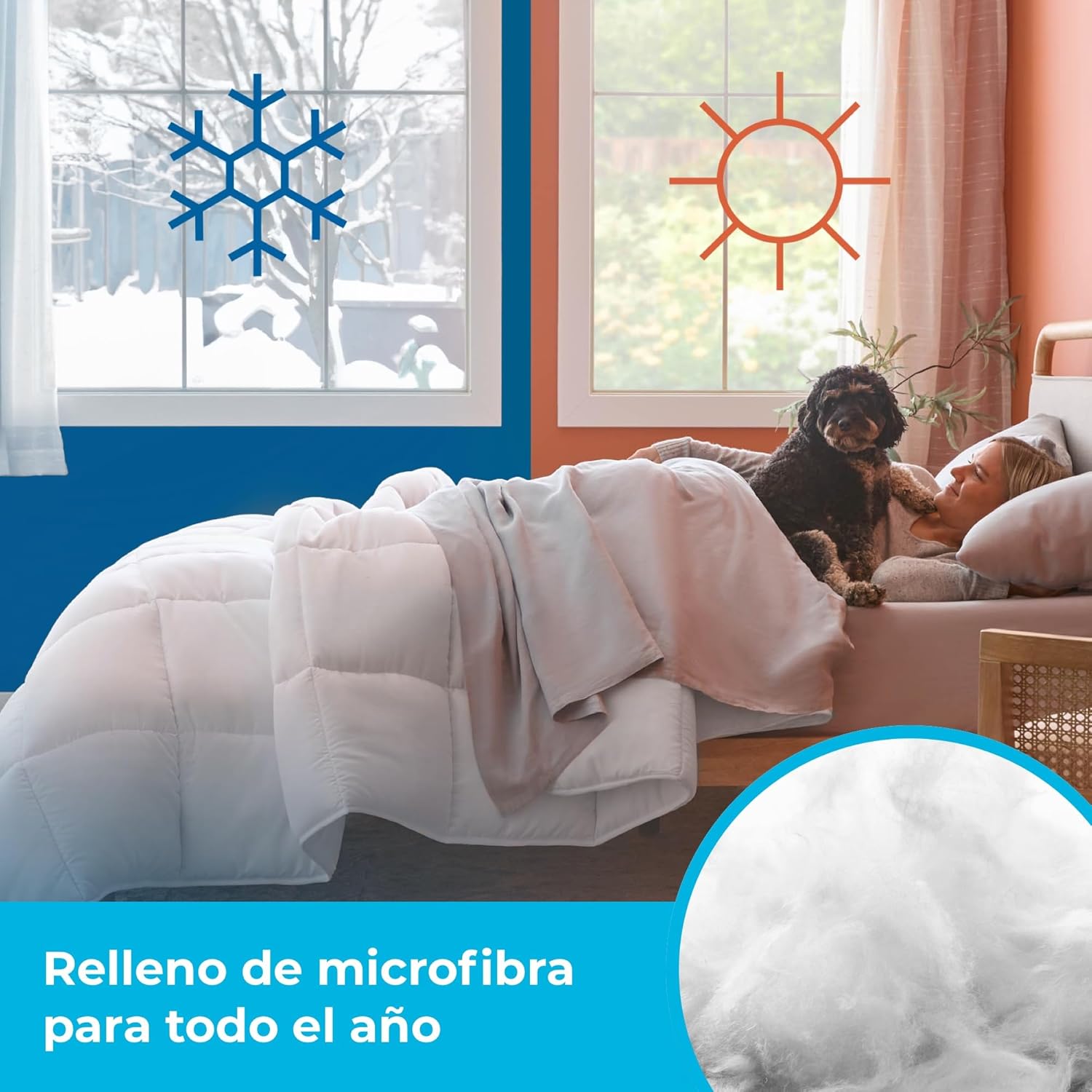 Thumbnail 1 de Linenspa Edredón Nórdico Microfibra 4 Estaciones 🌙 150x240cm