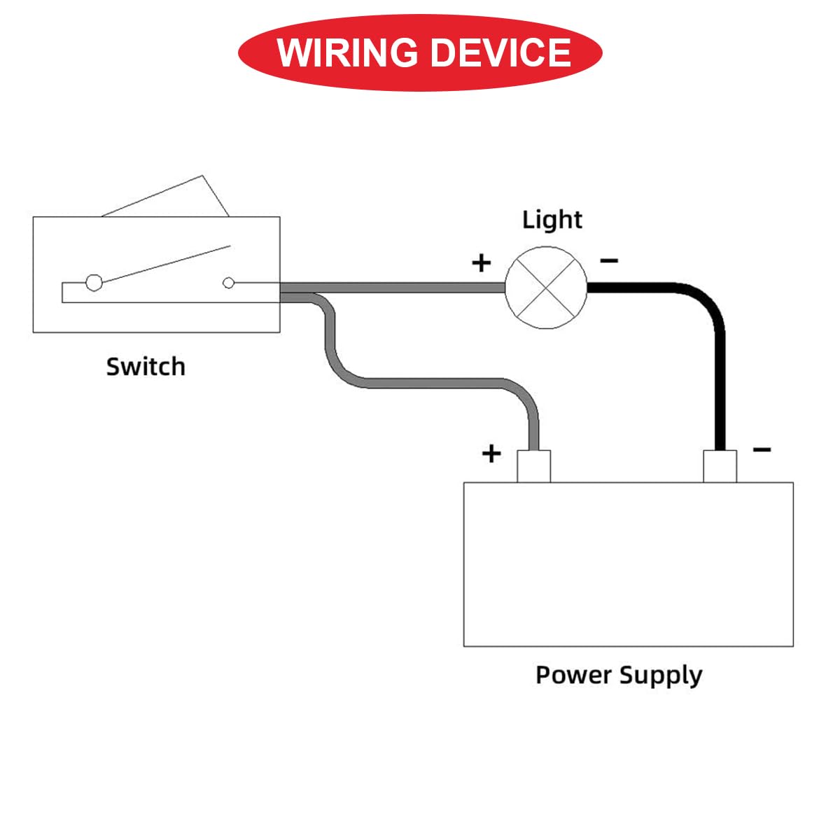 Thumbnail 6 de MKBKLLJY 3Pcs Black Paste Type Rocker Switch – 12V/24V/36V with 39.3in Cable