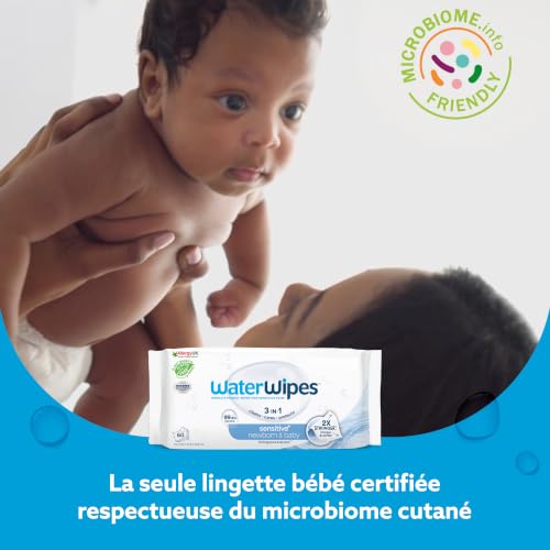 Thumbnail 3 de WaterWipes Peau Sensible+ Lingettes Nouveau-Né et Bébé – 18 paquets
