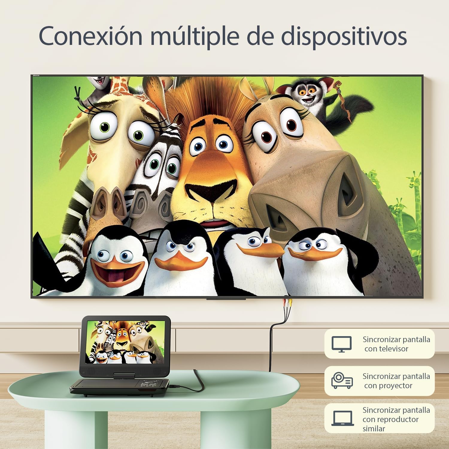 Thumbnail 6 de YOTON Reproductor DVD portátil 12,5