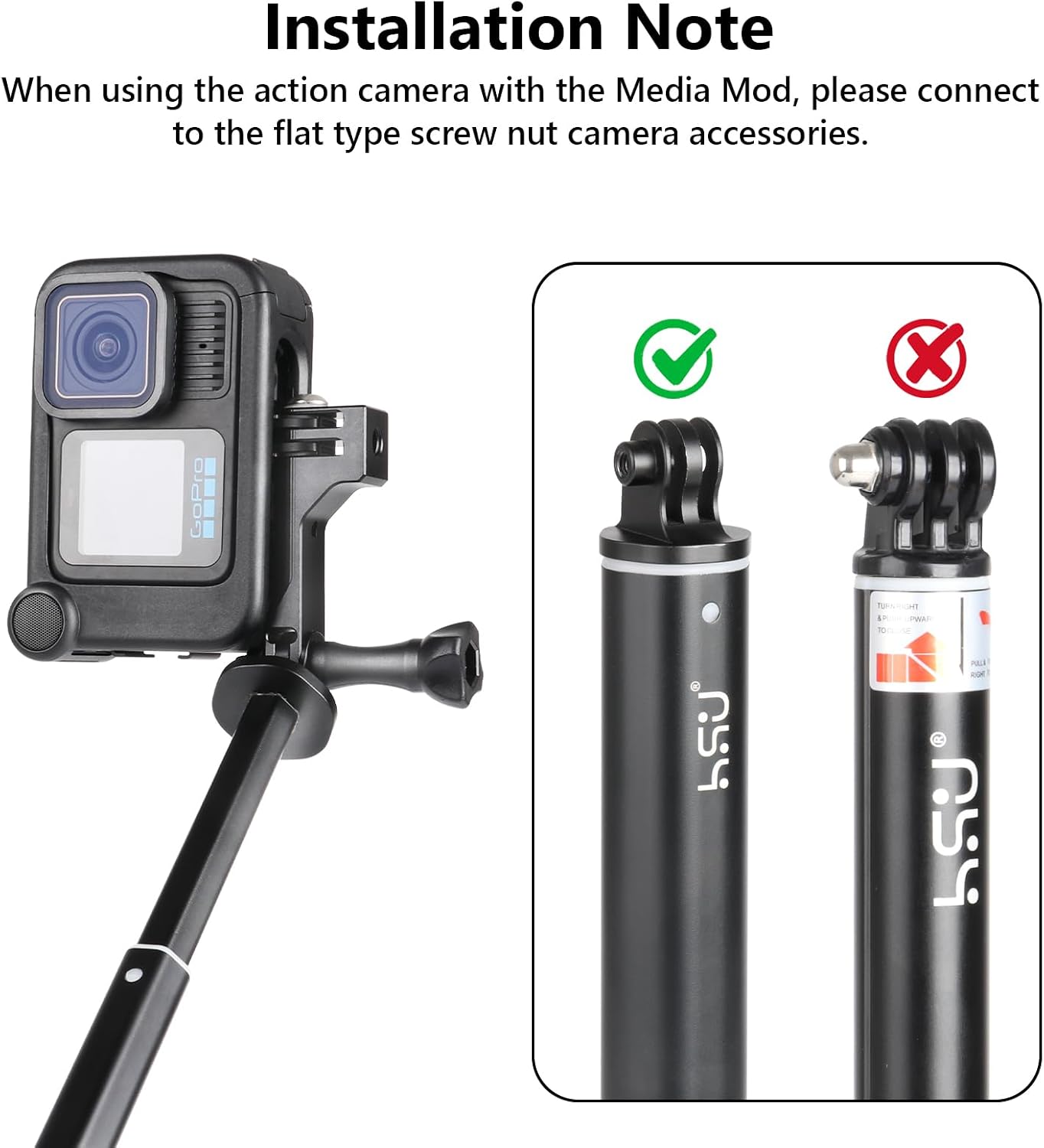 Thumbnail 6 de HSU Vertical Mount for GoPro 90-degree adapter