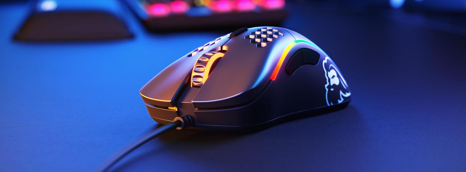 Thumbnail 6 de GLORIOUS Model D – kabelgebundene Gaming-Maus, 68 g, Pixart 3360, PTFE-Füße, Paracord-Kabel, 6 Makro-Tasten