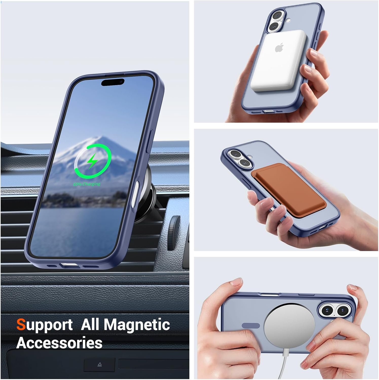 Thumbnail 2 de vnnink iPhone 16 Plus Case Magnetic 4-Airbag